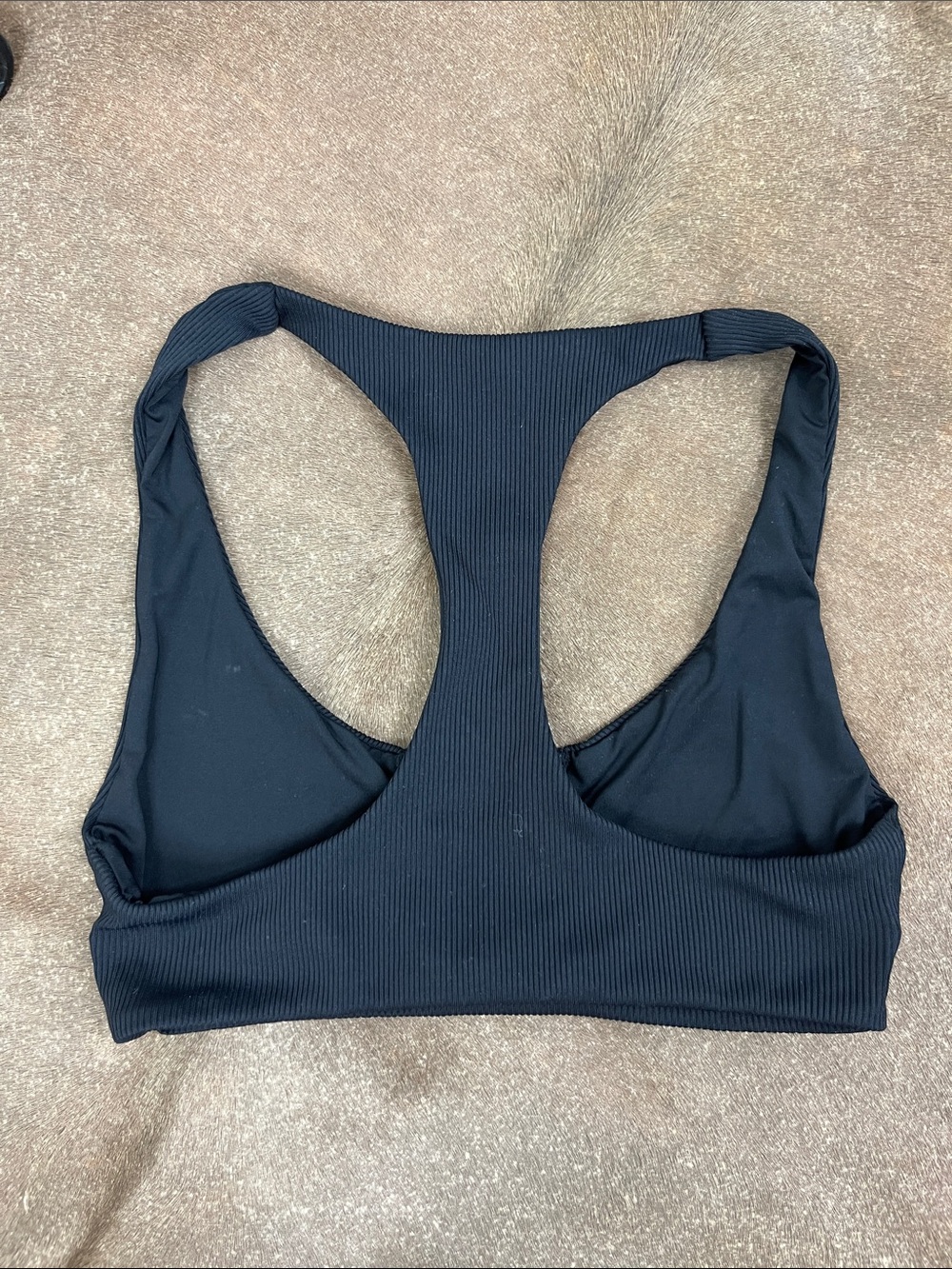 Beach Riot Ribbed V Plunge Racerback Bikini Top - Picture 4 of 4
